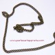 Chaîne maille gourmette 3mm bronze laiton pour bijoux, perles et apprêts
