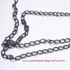 Lot 10 Chaîne maille gourmette 5mm gris