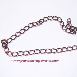 Chaîne maille gourmette 5mm cuivre bronze pour bijoux, perles et apprêts