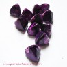 Lot 9 Perle synthétique 13mm pyramide violet