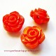 Perle synthétique rose orange 16mm pour bijoux, perles et apprêts