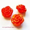 Lot 5 Perle synthétique rose orange 16mm