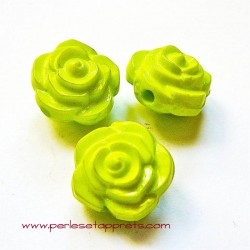 Perle synthétique rose vert clair 16mm