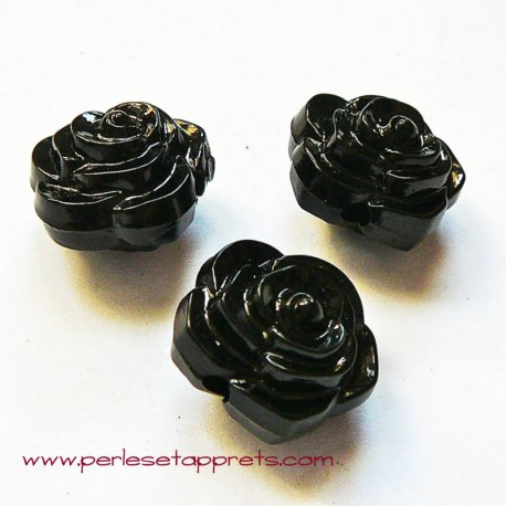 Perle synthétique rose noire 16mm pour bijoux, perles et apprêts