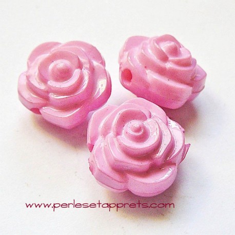 Perle synthétique rose rose 16mm pour bijoux, perles et apprêts