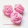 Perle synthétique rose rose 16mm