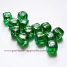 Lot 10 perle synthétique 8mm cube vert foncé