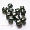 Lot 15 Perle synthétique 8mm cube noir