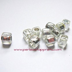 Perle synthétique cube blanc 8mm pour bijoux, perles et apprêts