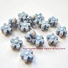Lot 25 Perle synthétique 8mm fleur bleue