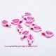 Perle synthétique feuille rose fuchsia 10mm, pour bijoux, perles et apprêts