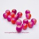 Perle ronde en verre orange rose fuchsia 4mm pour bijoux, perles et apprêts