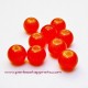 Perle ronde en verre orange 6mm pour bijoux, perles et apprêts