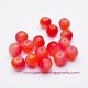Perle ronde en verre orange rouge 6mm pour bijoux, perles et apprêts