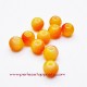 Perle ronde en verre jaune orange 6mm pour bijoux, perles et apprêts