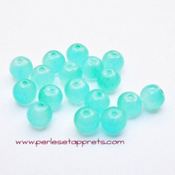 Perle ronde en verre vert opaline 4mm pour bijoux, perles et apprêts