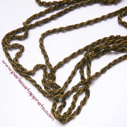 Chaîne collier torsadé 3mm bronze