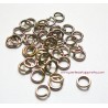 Lot 100 anneaux 5mm rhodium