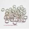 Lot 100 anneaux 6mm argent clair