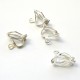 Lot 40 boucle d'oreilles clip 10mm argent