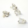 Lot 40 boucle d'oreilles clip 10mm argent
