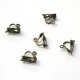 Lot 20 boucle d'oreilles clip 10mm bronze, perles et apprets