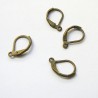 Lot 40 boucles d'oreilles attache dormeuse 16mm bronze