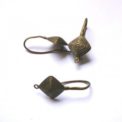 Lot 9 boucle d'oreilles ethnique 35mm laiton