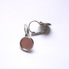 Lot 30 boucle d'oreilles dormeuse 14mm rhodium