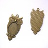 Lot 9 pendentif hibou 50mm bronze