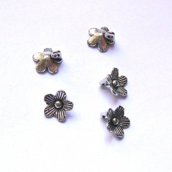 Lot 20 breloque fleur 10mm argent