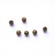 Lot 20 perles intercalaires 5mm rondes bronze, perles et apprets