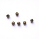 Lot 18 perles intercalaires 3mm rondes bronze, perles et apprets