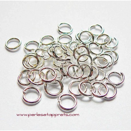 Lot 7 anneaux 15mm argent clair