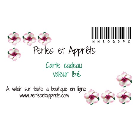 Carte cadeau 15 euros