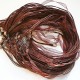 Tour de cou organza marron 4 cordons 45cm